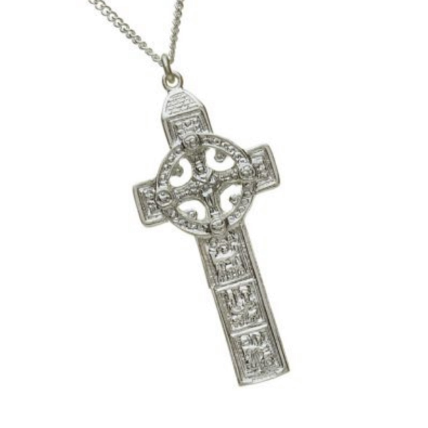 Keltisches Kreuz Clonmacnoise Silber 925 massiv Replika