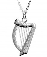 Keltische Harfe Silber 925 mit Zirkonia