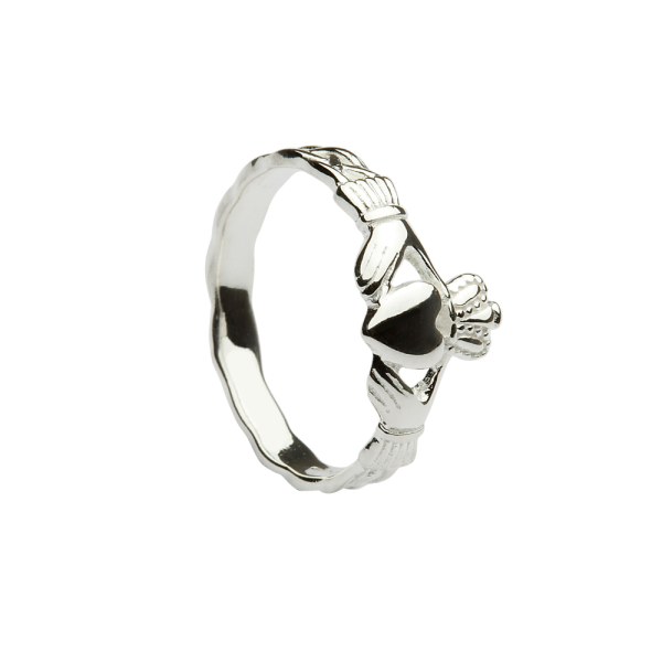 Irischer Claddagh Ring für Mädchen aus Silber 925