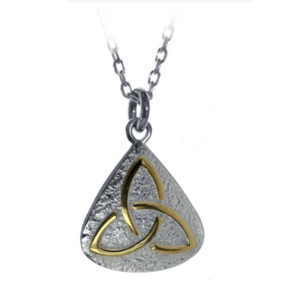 Irische Kette Trinity Knot  aus Silber und Gold 925