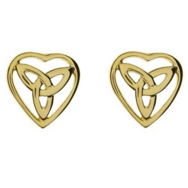 Keltische Ohrringe Trinity Knot Gold 416