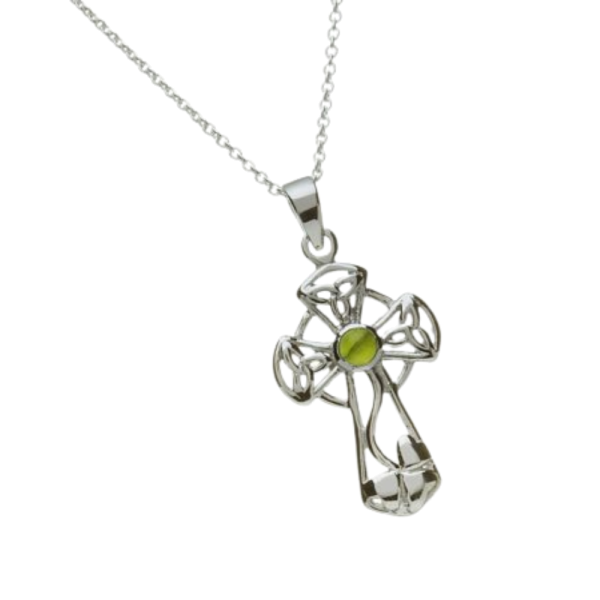 Keltisches Kreuz Silber 925 mit Jade