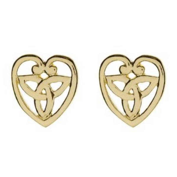 Ohrringe Herz Trinity Knot 10 ct. Gold