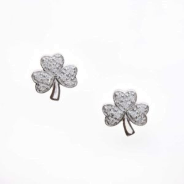 Irische Kleeblatt Ohrringe aus Silber 925