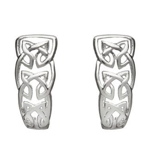 Irisch / keltische Ohrstecker Trinity Knot Silber