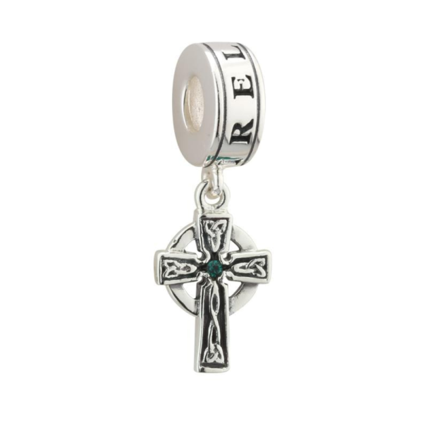 Celtic Bead Keltisches Kreuz mit Kristallen Silber