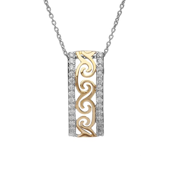 Silberkette keltische Spirale aus Silber 925 vergoldet