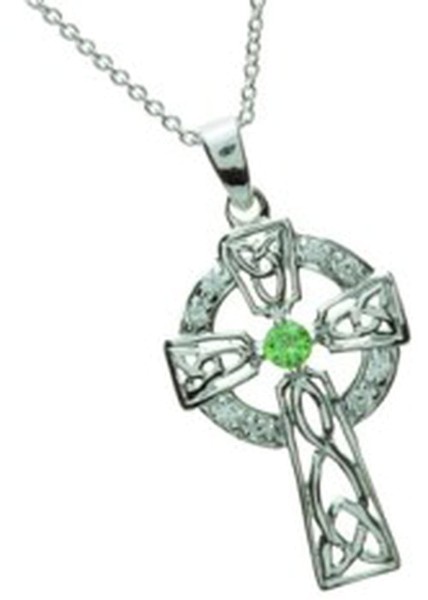 Keltisches Kreuz Silber mit Zirkon